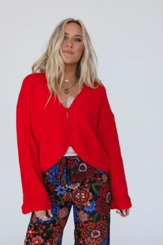 The Nest Kendrick Sweater Top - Red