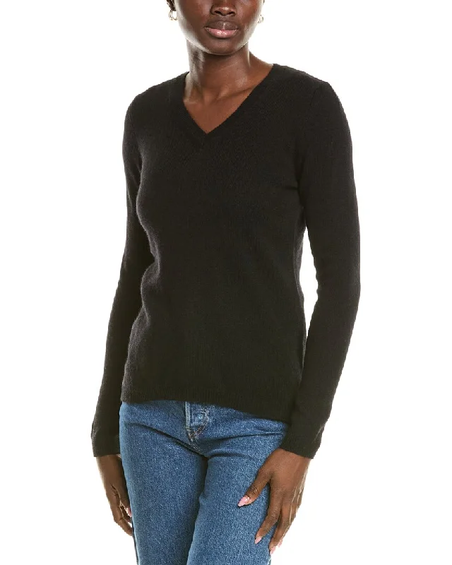 Forte Cashmere V-Neck Cashmere Sweater