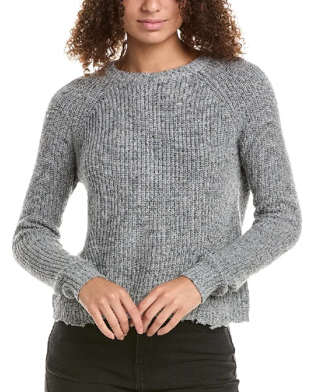 Autumn Cashmere Distressed Wool & Silk-Blend Sweater