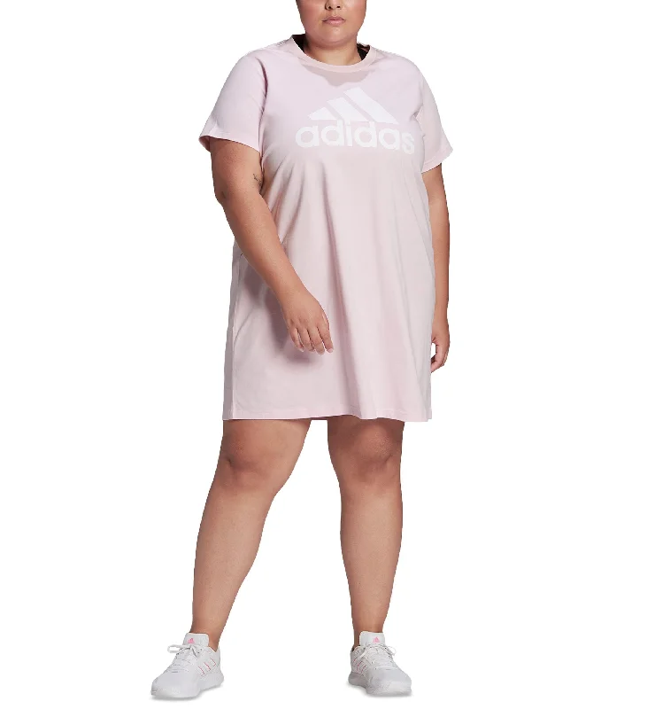 Adidas Plus Size Cotton Badge Of Sports T-Shirt Dress