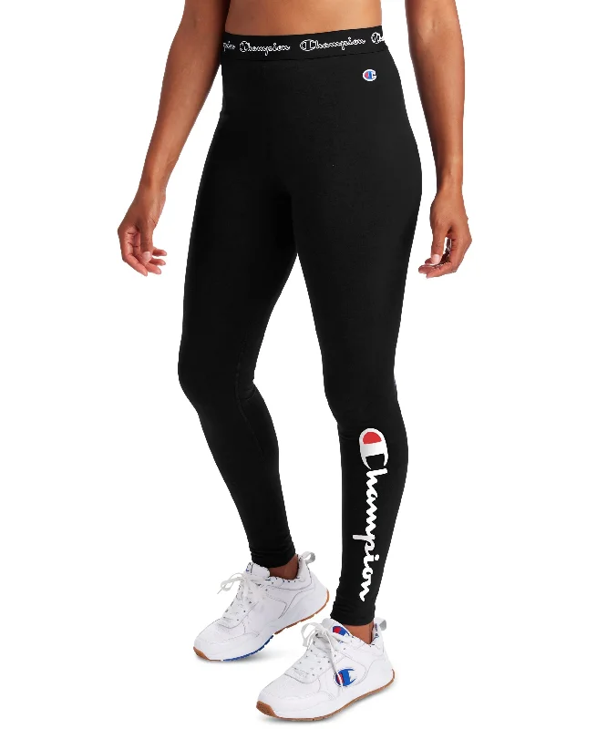 Champion Womens Authentic Logo Full Length Leggings