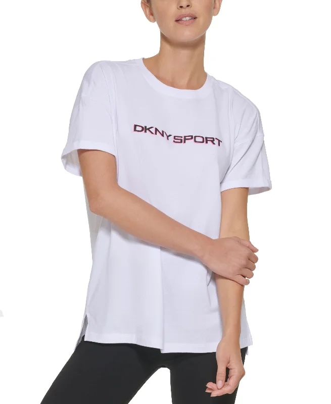 DKNY Womens Cotton Logo T-Shirt