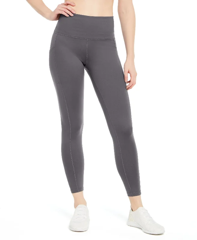 ID Ideology Womens Compression High Waist Side Pocket 7/8 Length Leggings