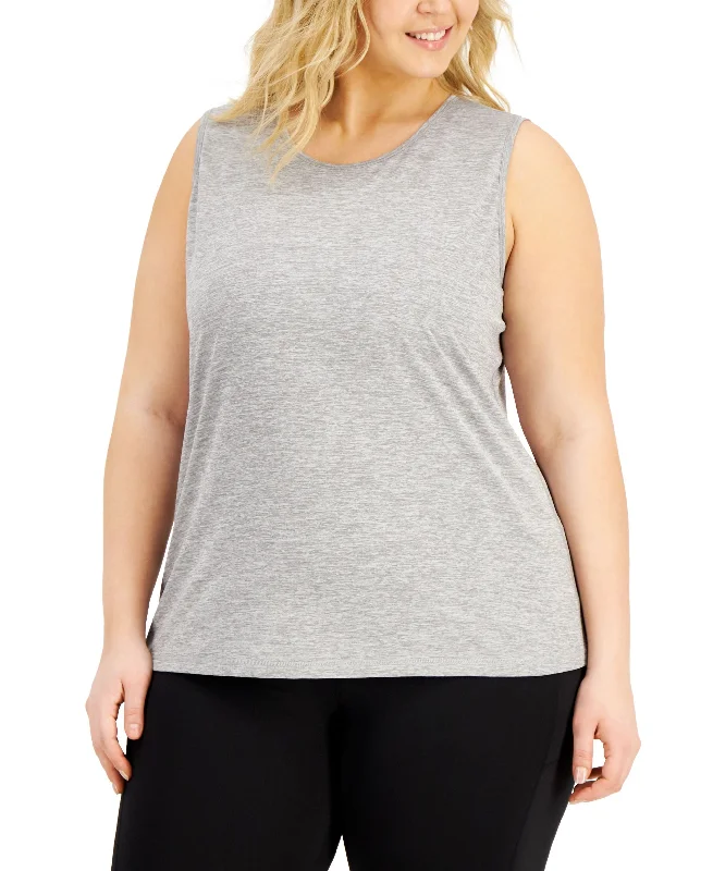 Plus Size Keyhole-Back Tank Top