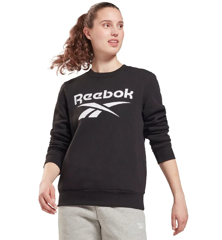 Reebok Womens Identity Logo Fleece Crew Sweatshirt