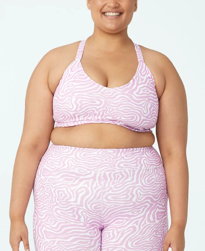 Trendy Plus Size Active Printed Bra