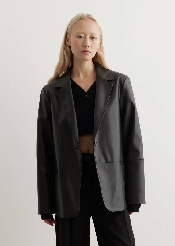 Capture Vegan Leather Blazer