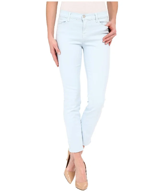 Cropped Rail Cotton Skinny Jeans In Winter Sky