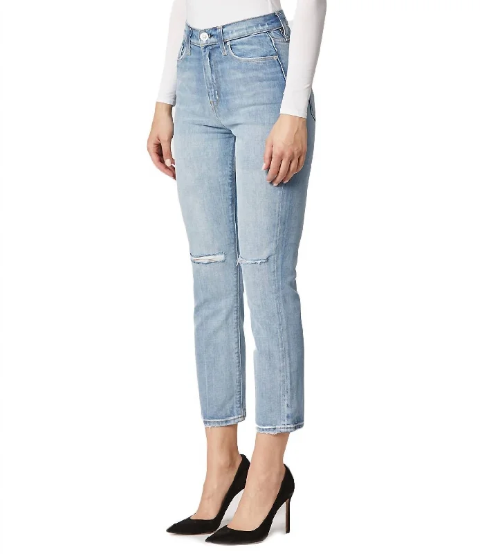 Holly High Rise Straight Jean In Light Wash