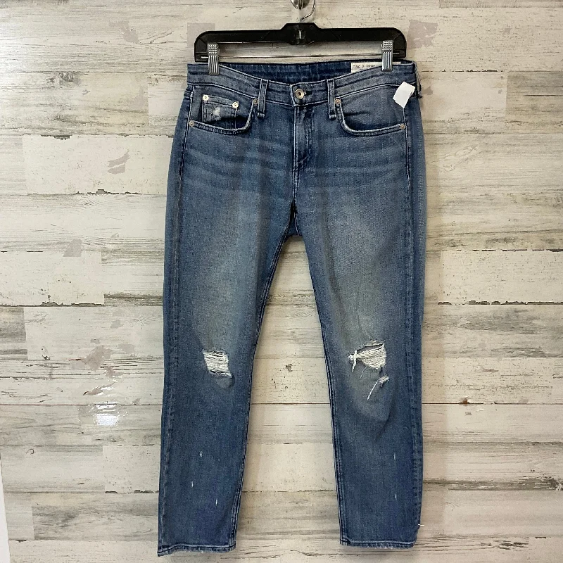 Jeans Boyfriend By Rag And Bone In Blue Denim, Size: 2