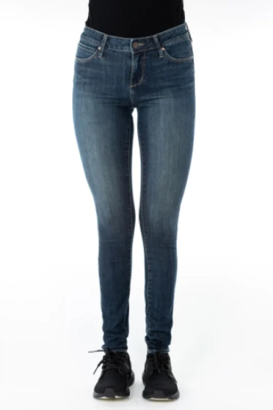 Mid-Rise Skinny Jeans In Adrian Blue