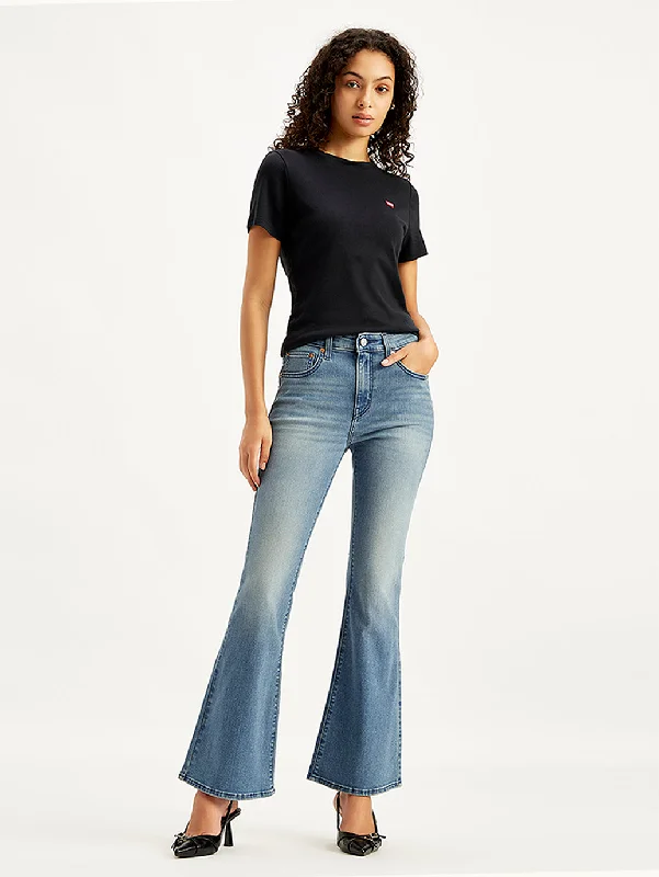 Women's Mid Rise 726 Flared Fit Blue Jeans