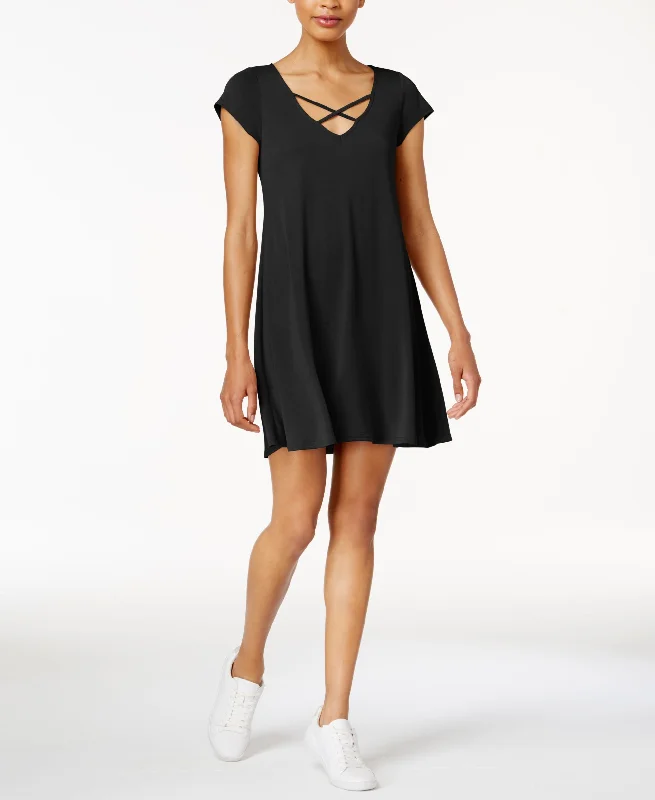 Bar III Crisscross Shift Dress