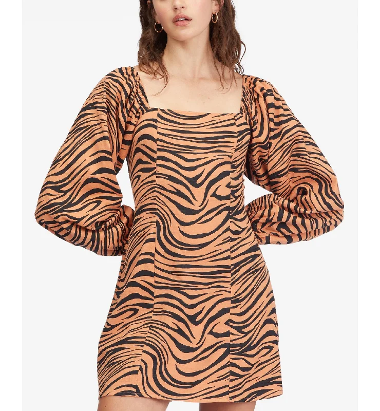 Juniors' Feeling Flirty Animal Print Mini Dress