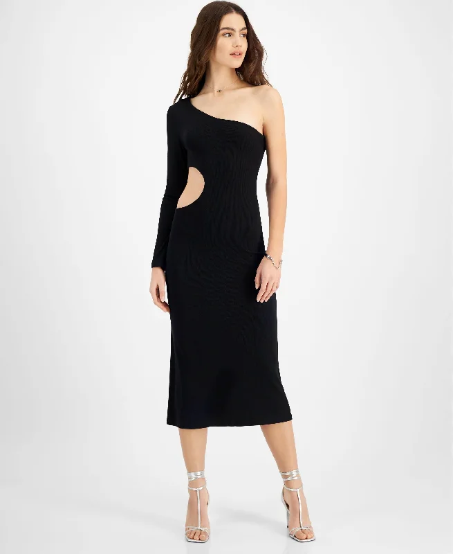 Lna Asymmetrical Side Cutout Dress