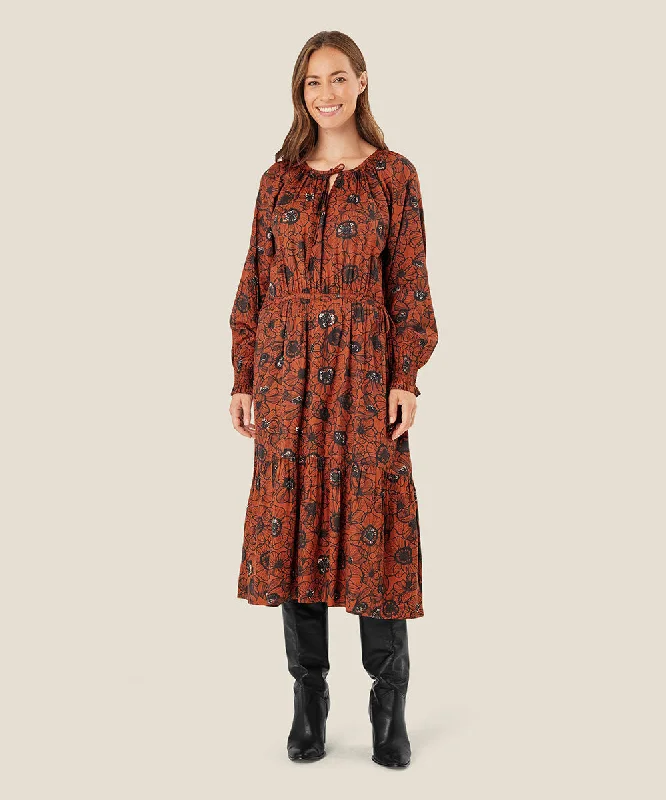 Nelas Long Sleeve Midi Dress