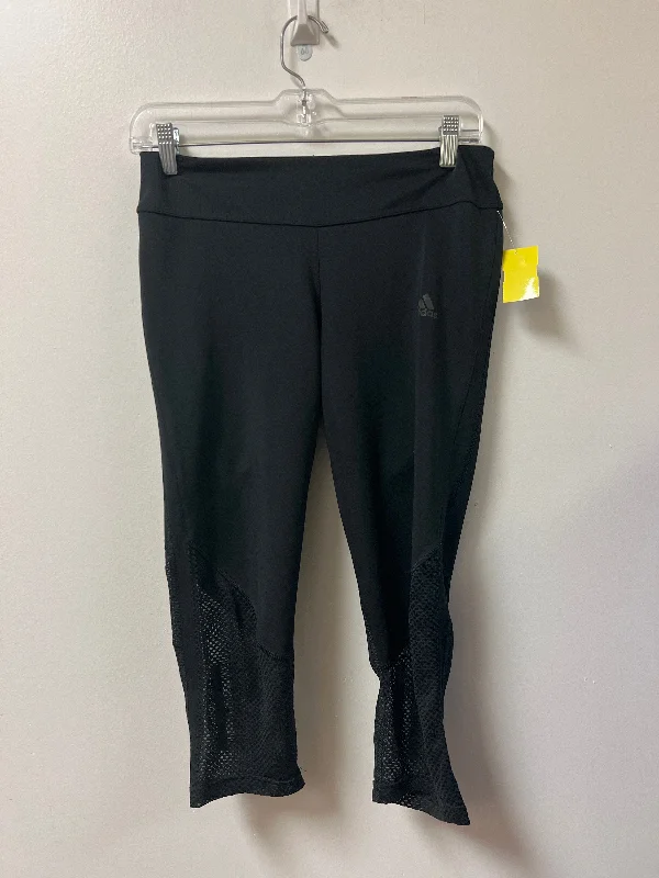 Athletic Leggings By Adidas In Black, Size: M