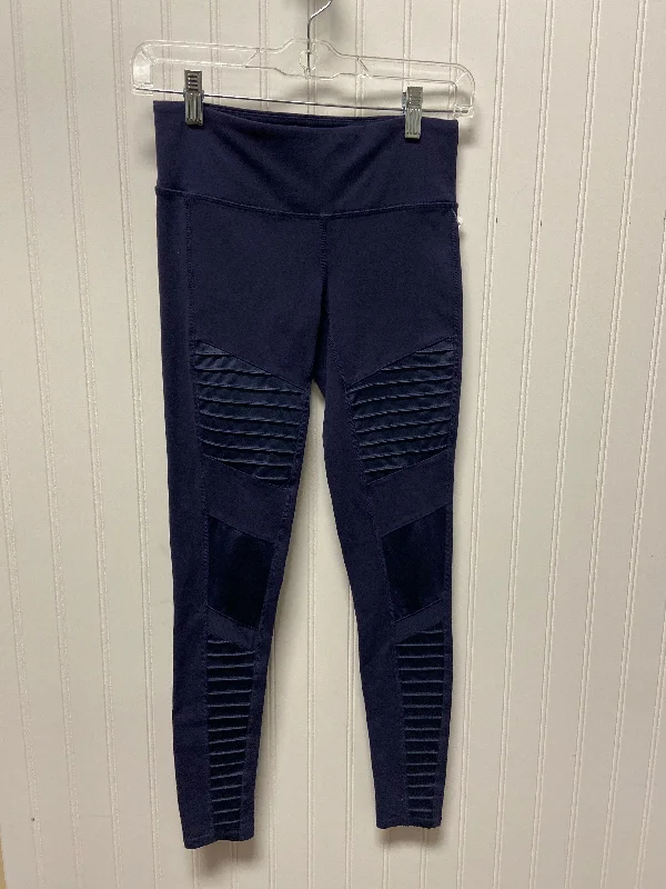 Athletic Leggings By Alo In Navy, Size: Xs