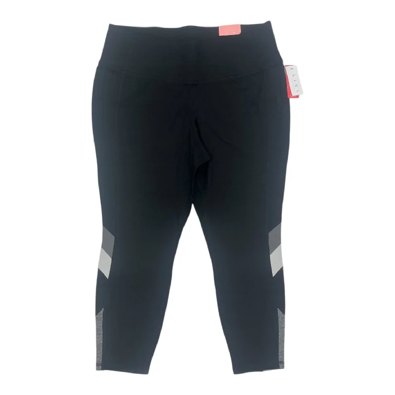 Athletic Leggings By Livi Active In Black, Size:1X