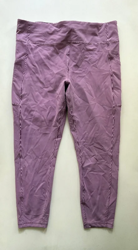 Athletic Leggings By Lululemon In Lavender, Size: Xl