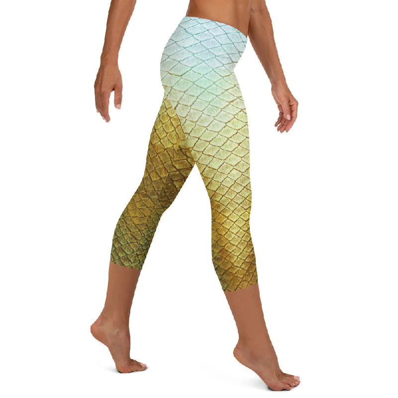 Golden Giza Capri Leggings