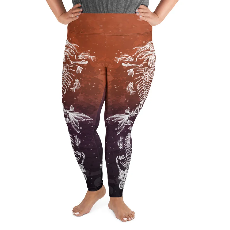 The Deadly Depths: Halloween Edition Plus Size Leggings