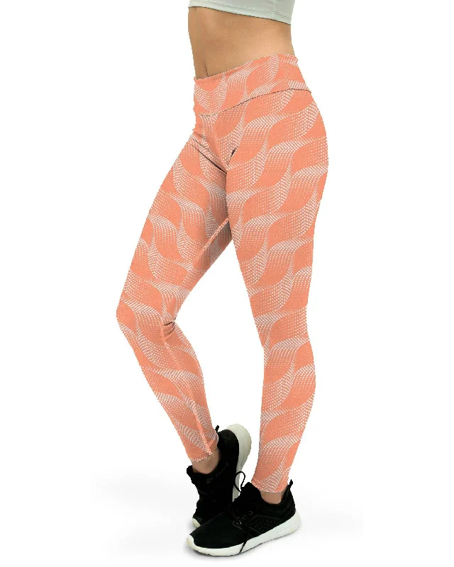 Apricot Wave Yoga Pants