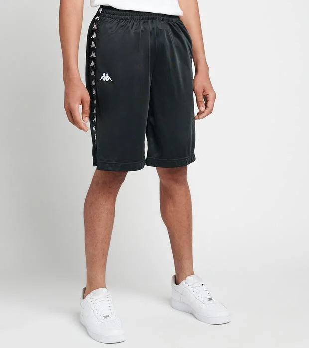 KAPPA MEN'S 222 BANDA TREADWELLZ SHORTS-BLACK/WHITE/BLACK