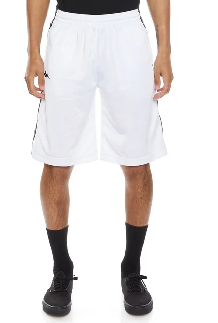 KAPPA MEN'S 222 BANDA TREADWELLZ SHORTS-WHITE/BLACK