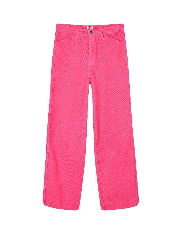 Mini Cord Cargo Pants, Carmine Rose