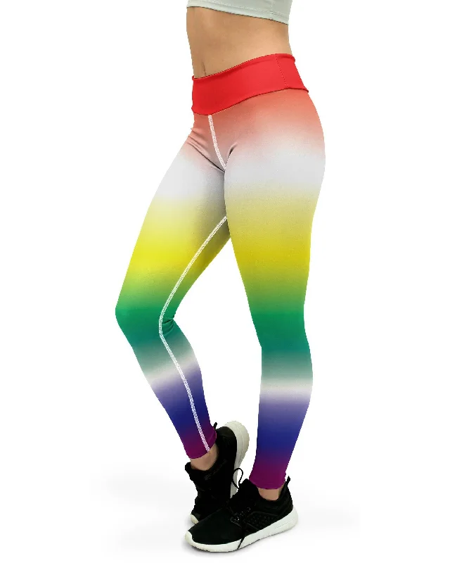 Ombre Rainbow Yoga Pants