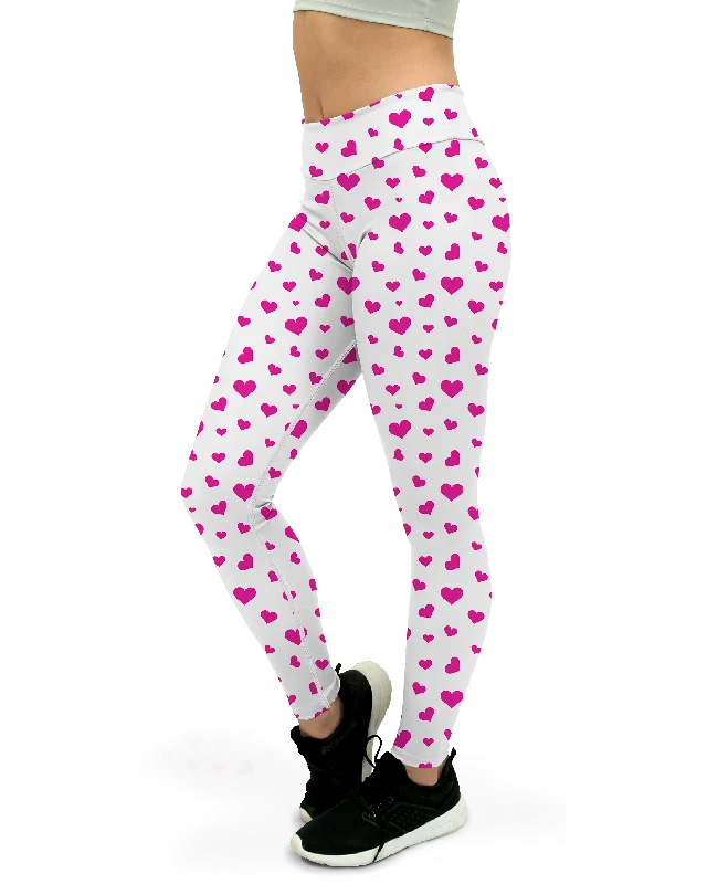 Pink Hearts Yoga Pants