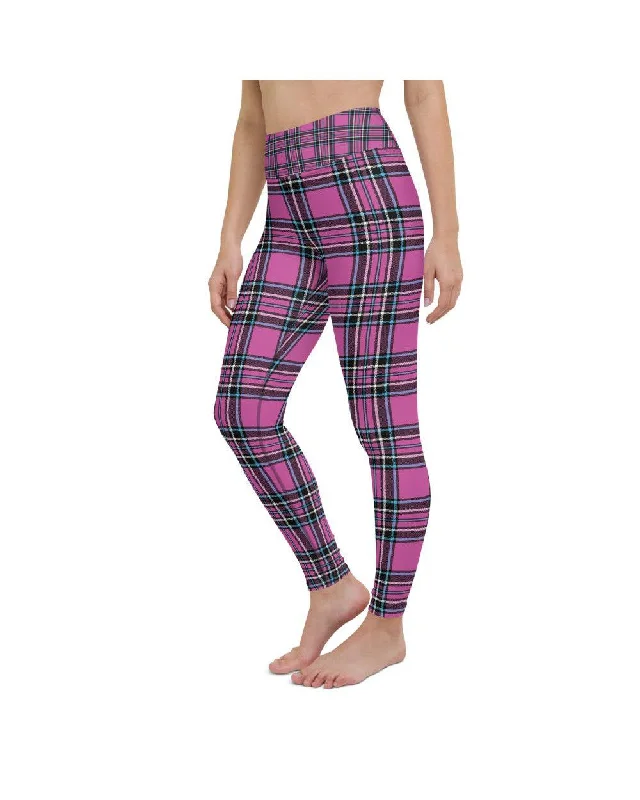 Pink Tartan Yoga Pants