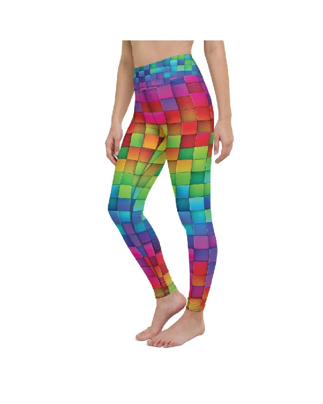 Rainbow Blocks Yoga Pants