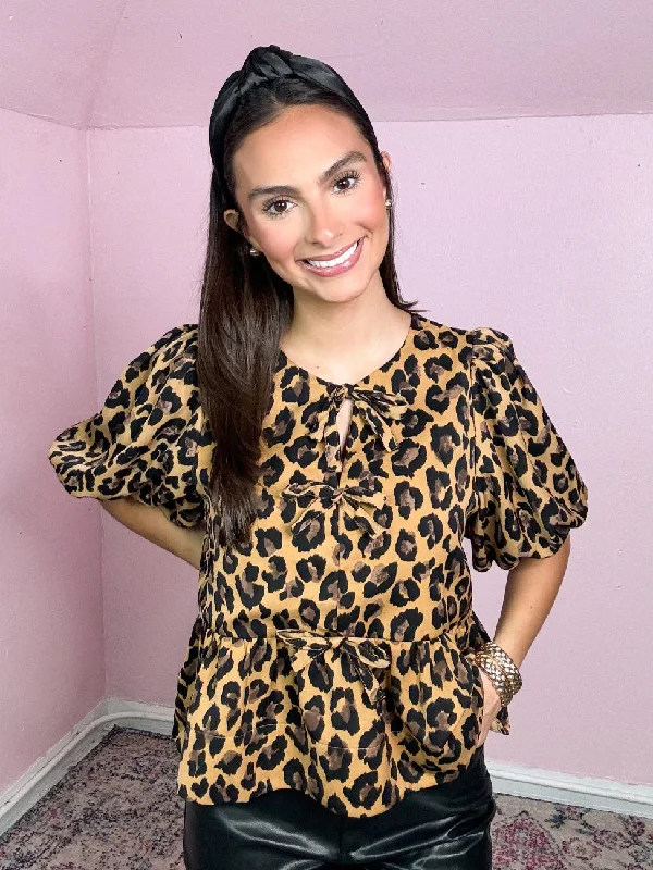 The Cheetah Bow Top