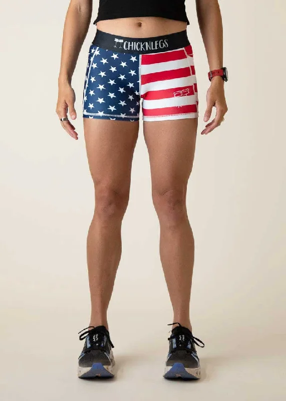 Women's USA 3" Compression Shorts