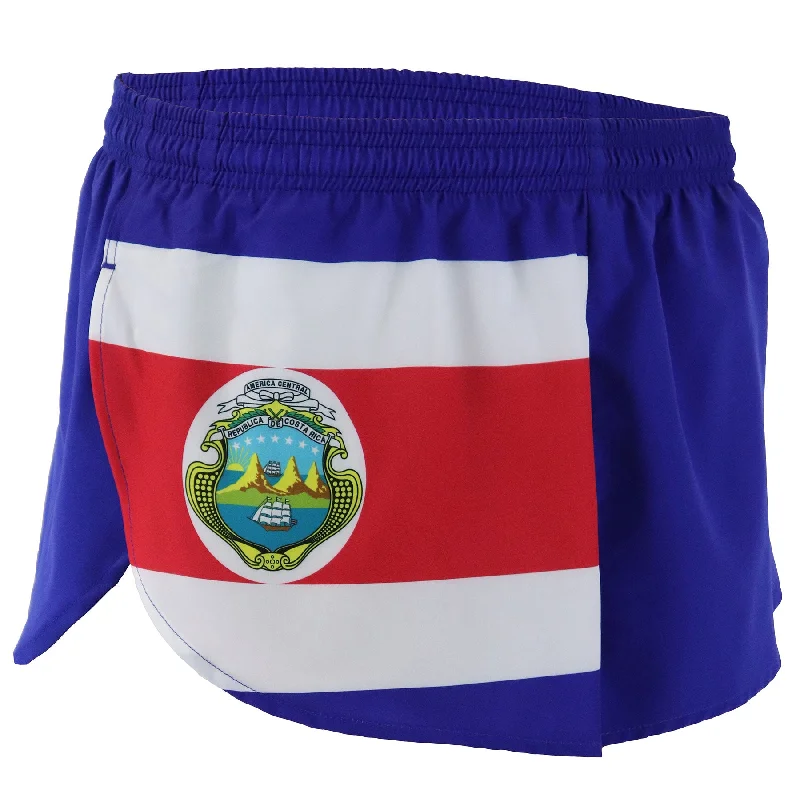 Women's 1" Elite Split Flag Shorts - Costa Rica