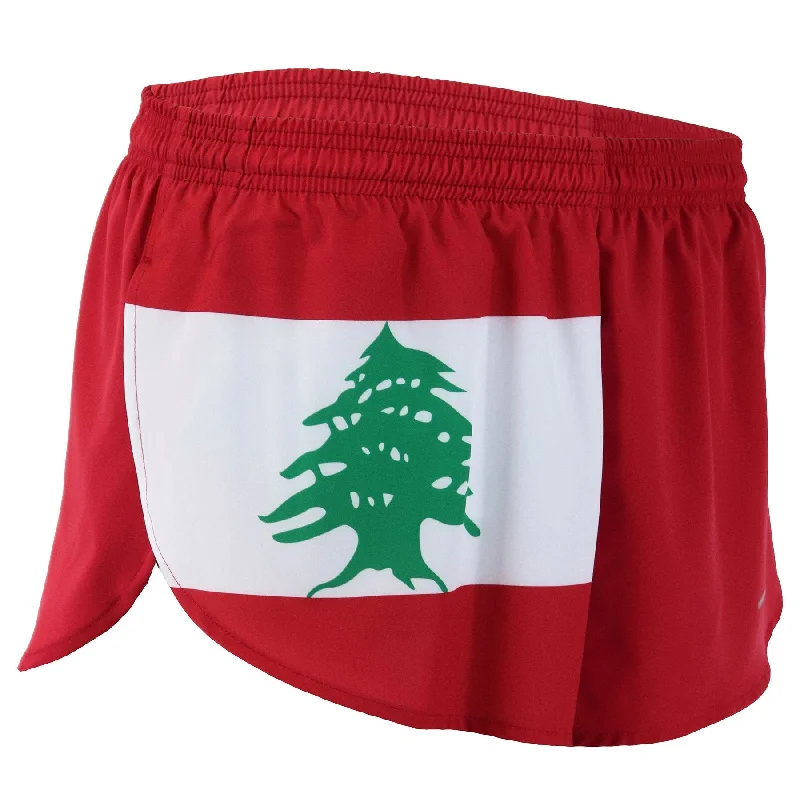 Women's 1" Elite Split Flag Shorts - Lebanon