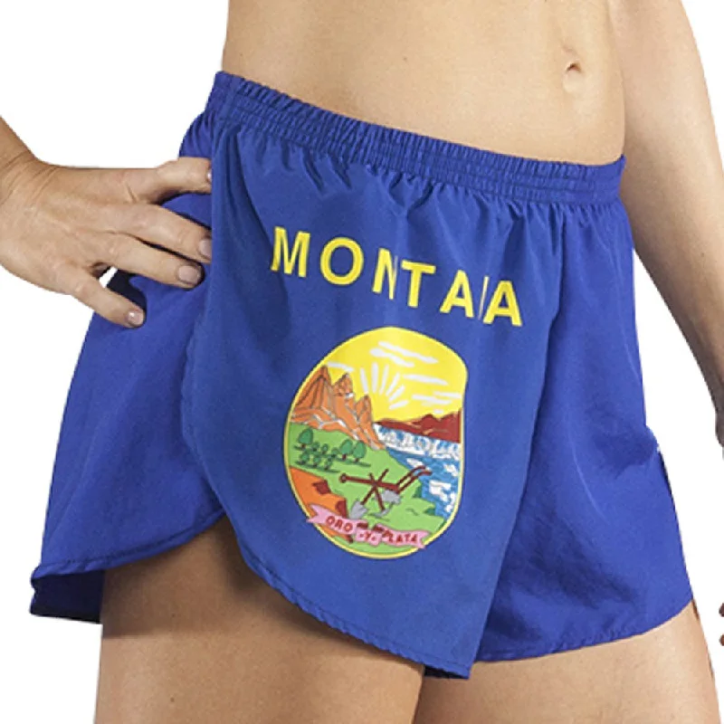 Women's 1" Elite Split Flag Shorts - Montana