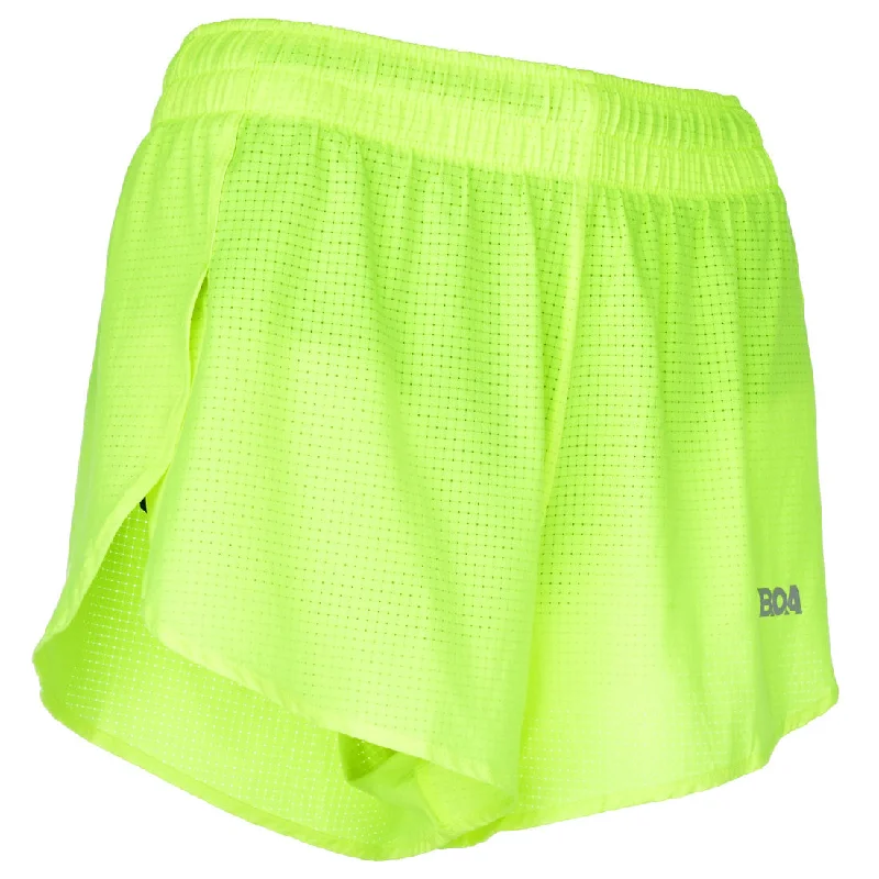 Women's AeroPro 3" Split Shorts - Neon Yellow