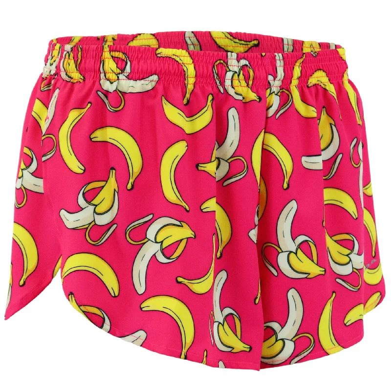 Women's Printed 1" Elite Split Shorts - Gone Bananas